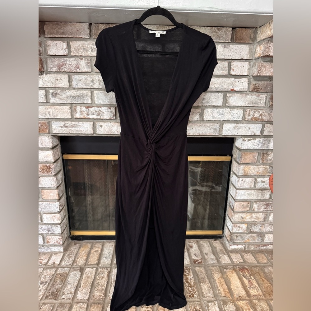 Haute Monde Black Backless Knot Dress